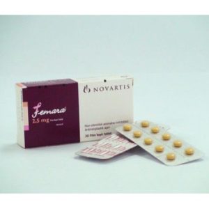 Femara (Letrozole)  30 tabs 2.5 mg/tab